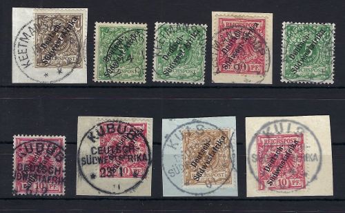 A) DSWA 9 Marken/Luxus ∆ mit versch. Stempel