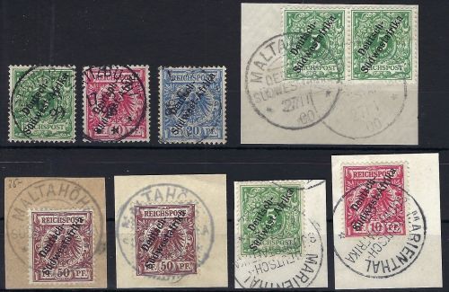 A) DSWA 8 Marken/Luxus ∆ mit versch. Stempel