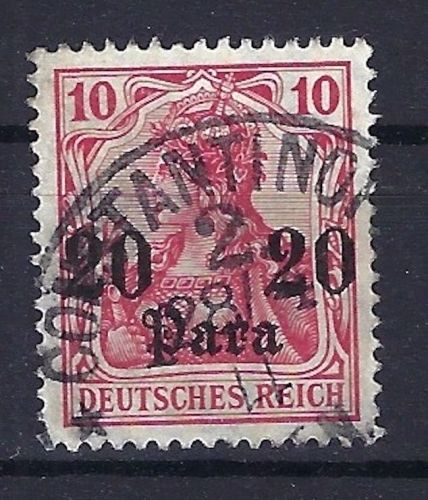 A) DAP Türkei Stempel Constantinopel mit kopfstehendem Jahreszahl