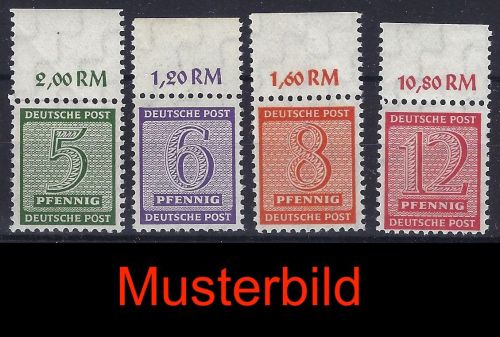 A) West Sachen Mi 120-123 X ** Oberrand, ungefaltet, ME 80€