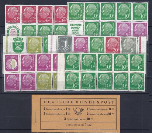 C) Bund kleine postfrische Kollektion H-Blätter, MH 8 YII