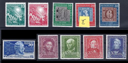 C) Bund kompletter Jahrgang 1949 **, mit 114 PF II