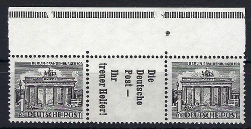 A) Berlin Zusammendruck W 40 ** Oberrand, einwandfrei, ME 105€