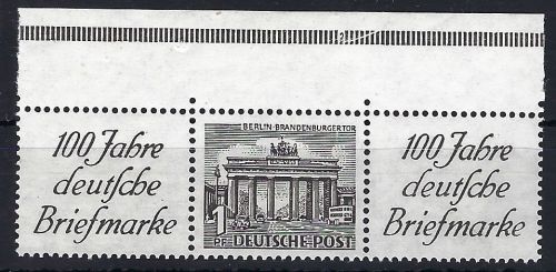 A) Berlin Zusammendruck W 2 ** Oberrand, einwandfrei, ME 105€