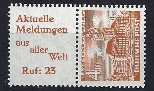 A) Berlin Zusammendruck S 7 ** einwandfrei, ME 40€