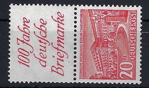 A) Berlin Zusammendruck S 4 ** einwandfrei, ME 90€