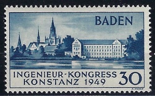 A) Fr. Zone Baden Mi 46 II ** in guter Qualität, ME 650€
