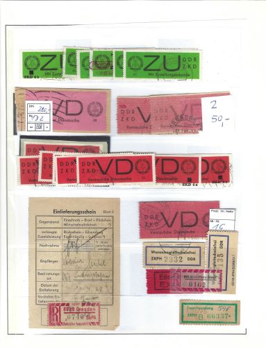 A) DDR gest. Dienst VD/ZU Spezialsamml. mit 2x Mi 2 ° + ∆, ME 1.470€