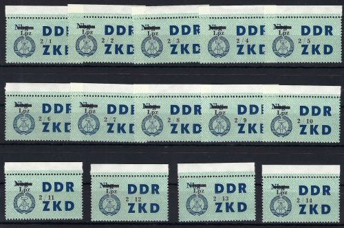A) DDR Dienst Mi 54 I-XiV Lpz ** komplett einwandfrei, ME 462€