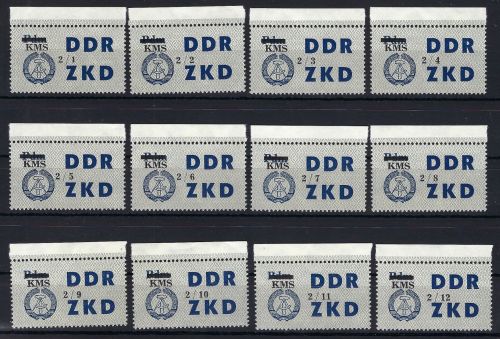 A) DDR Dienst Mi 53 I-XII KMS ** komplett einwandfrei, ME 396€