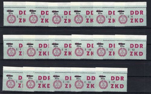 A) DDR Dienst Mi 46 I-XVII Bln ** komplett einwandfrei, ME 561€