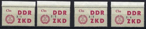 A) DDR Dienst Mi 32 I-IV Cbs ** komplett einwandfrei, ME 128€
