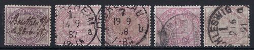 A) DR Mi 37 a - e °, 37a - e geprüft BPP, ME 215€