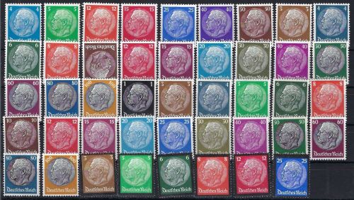 A) DR Hindeburg 1932-1934, alle 4 Ausgaben **, ME 1.620€