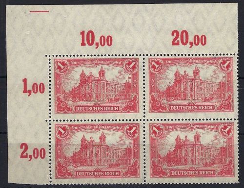 C) DR Mi A 113 ** 4er-Bl. Eckrand OL , P OR, ungefaltet, ME 148€