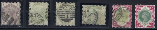 A) Großbritannien gest. Zusammenstellung, Mi 76-79, 101° + *, ME 725€