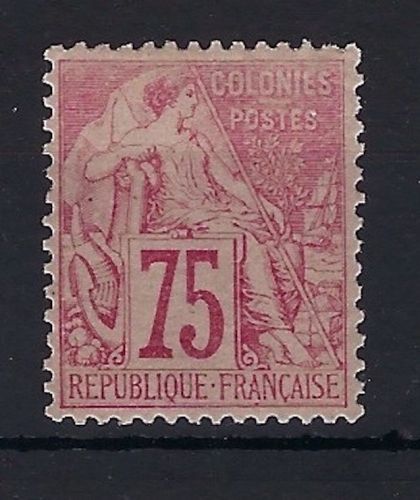 A) Französische Kolonien Mi 57 *, ME 85€
