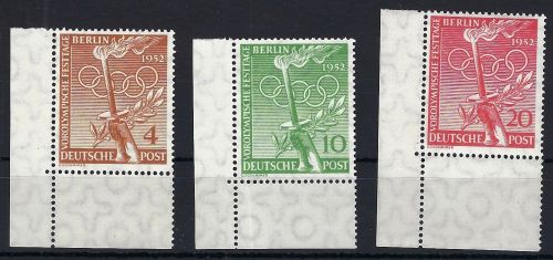 A) Berlin Mi 88-90 ** Eckrand UL, einwandfrei