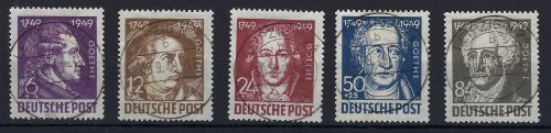 A) SBZ all. Ausgaben Mi 234-238 ° ideal gest., Luxus