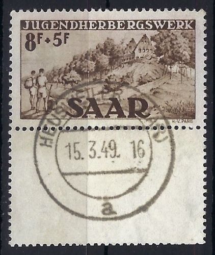 A) Saarland Mi 262 I ° einwandfrei mit ZS unten, gep. Ney BPP, ME 130€