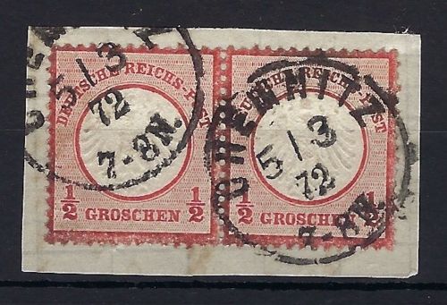 A) DR Mi 3 waag. Paar auf Briefstück, ME 150€