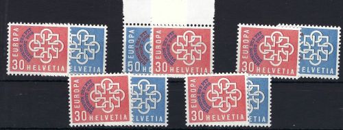 A) Schweiz CEPT PTT-Konferenz Mi 681-682 ** (5), ME 200€