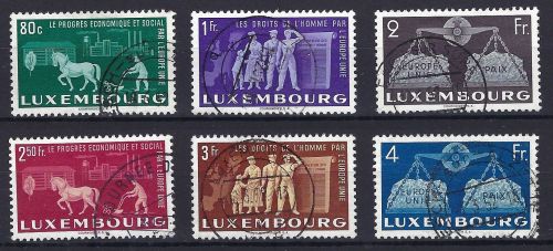 A) Luxemburg Mi 478-483 °, ME 120€