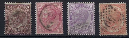 A) Italien Mi 19-22 (ex 16-22) gestempelt, ME 116€