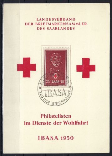 A) Saarland Mi 292 FDC Karte, einwandfrei, ME 140€
