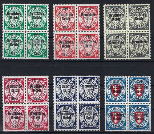 A) DR Mi 720-22, 725, 727 ** 4er-Block ungefaltet, ME 356€