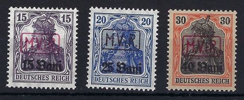 A) Militärverwaltung Rumänien, Mi 1-3 ** einwandfrei, ME 100€