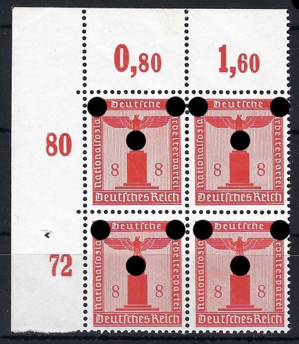A) DR Dienst Mi 160y ** VB Bogenecke OL, waag. Riffelung, ME 170€