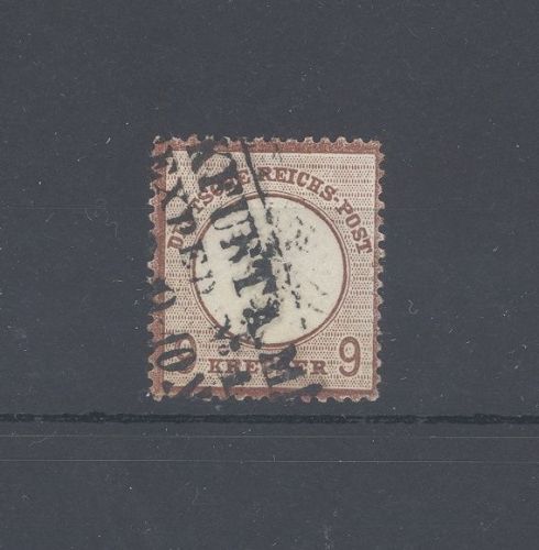 Dt. Reich Mi.Nr. 27b, 9 Kreuzer Brustschild gestempelt, geprüft