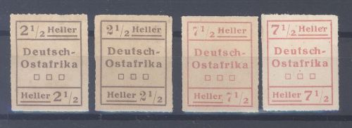 Dt. Kolonien Ostafrika WUGA Ausgabe Mi.Nr. III-IV ungebraucht (*)