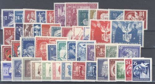 DDR, ** Posten aus 1949-52 auf Steckkarte