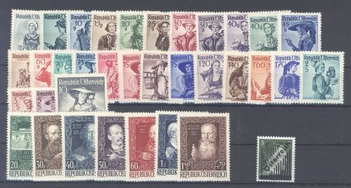 Österreich, */** Posten aus 1945-49 auf Steckkarte