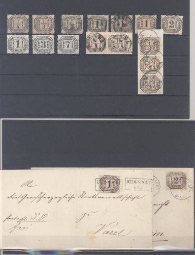 Norddt. Bund Dienst, schöner Posten mit Einheiten und Briefen