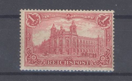 Dt. Reich Mi.Nr. 63, 1 Mark Reichspost ungebraucht *