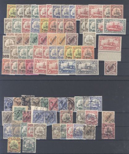 Dt. Kolonien, umfangreicher Posten auf 4 Steckkarten