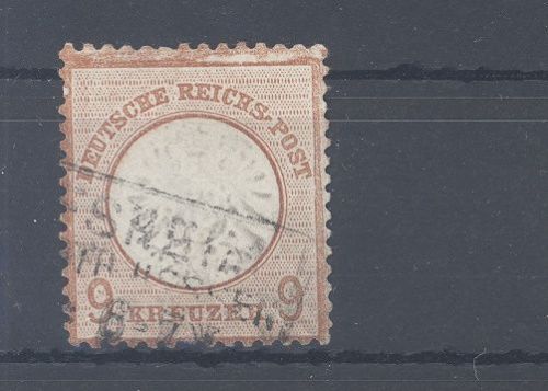 Dt. Reich Mi.Nr. 27, 9 Kreuzer großes Brustschild gestempelt