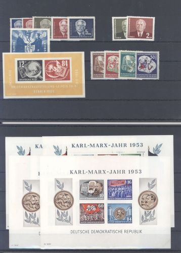 DDR, */** Posten aus 1949-53 mit besseren Werten und Sätzen
