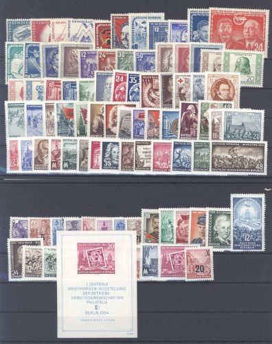 DDR, umfangreicher ** Posten aus 1951-54 auf 2 Steckkarten