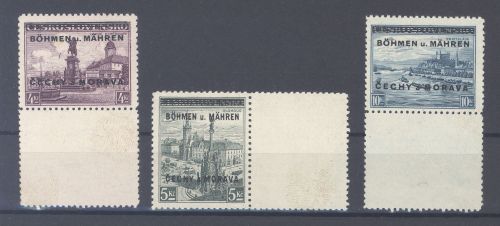 Dt. Bes. 2. WK Böhmen & Mähren Mi.Nr. 17-19 Leerfeld ungebraucht *