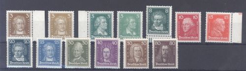 Dt. Reich Mi.Nr. 385-97, Berühmte Deutsche 1926 ungebraucht *