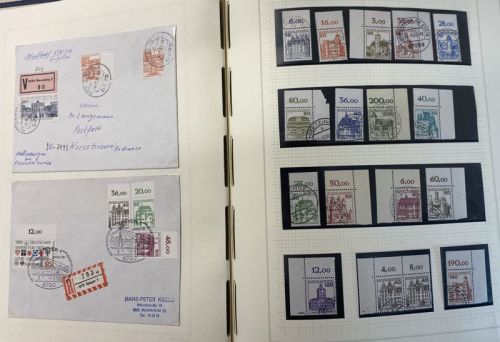 Bund, enorm vielfältiger Bestand Paare, Rollenmarken und ATM im Binder