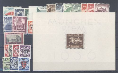 Dt. Reich, ** Posten aus 1937-39 auf Steckkarte