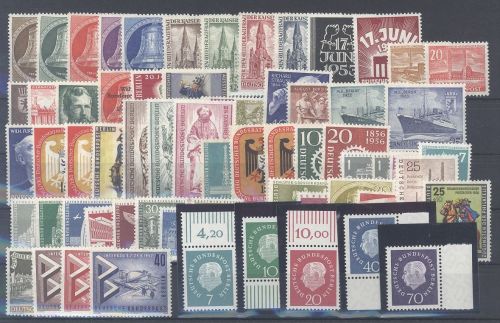 Berlin, ** Posten aus 1953-56 auf Steckkarte