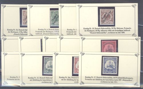 Dt. Kolonien DSWA, kleiner ** Posten auf Sieger Kärtchen