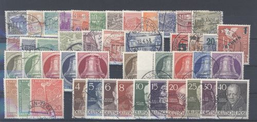 Berlin, gestempelter Posten aus 1949-53 auf Steckkarte