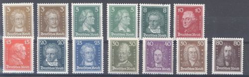 Dt. Reich Mi.Nr. 385-97, Berühmte Deutsche 1926 **, geprüft BPP